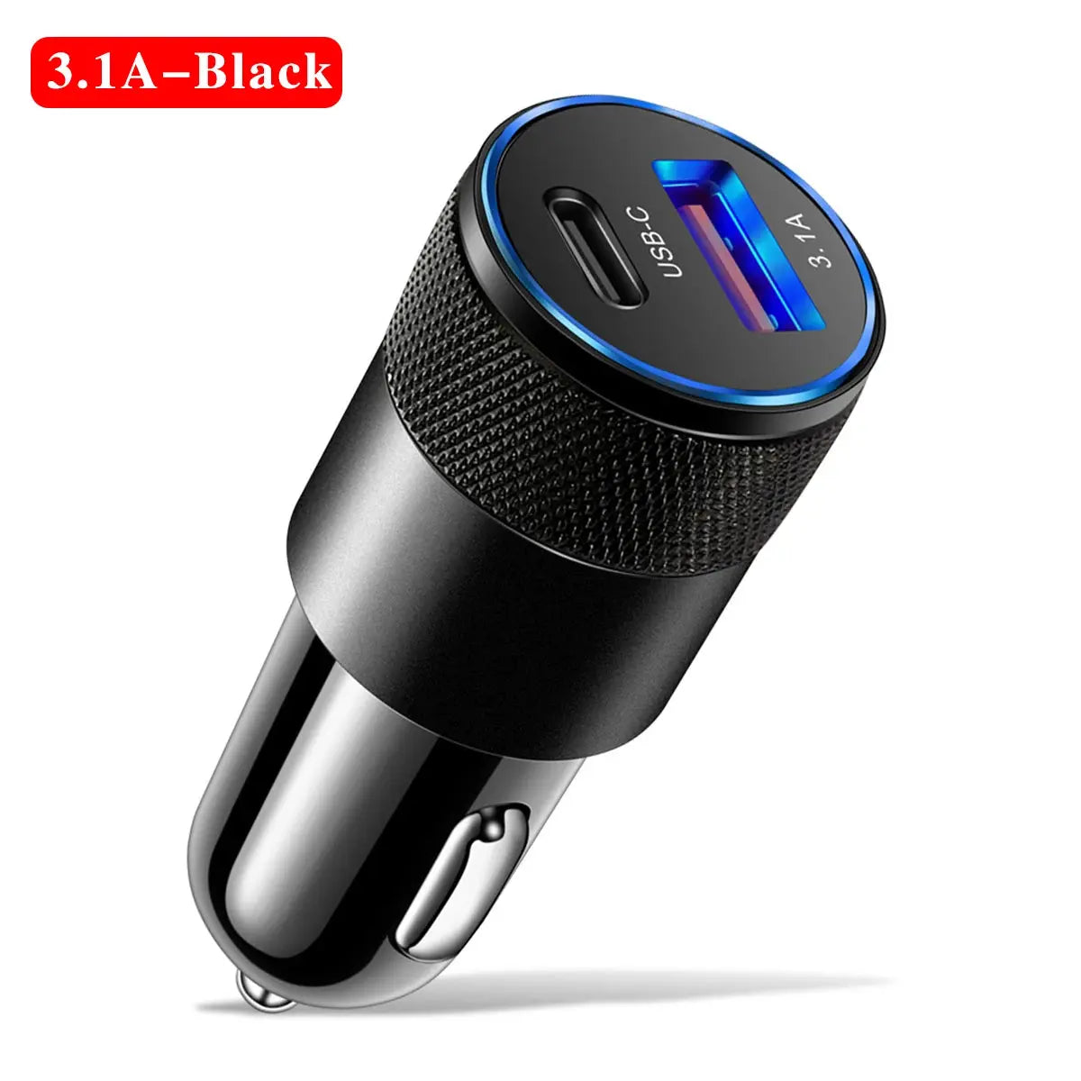 USB Car Charger Type C Dual Ports Fast Charging Phone Adapter ryshop